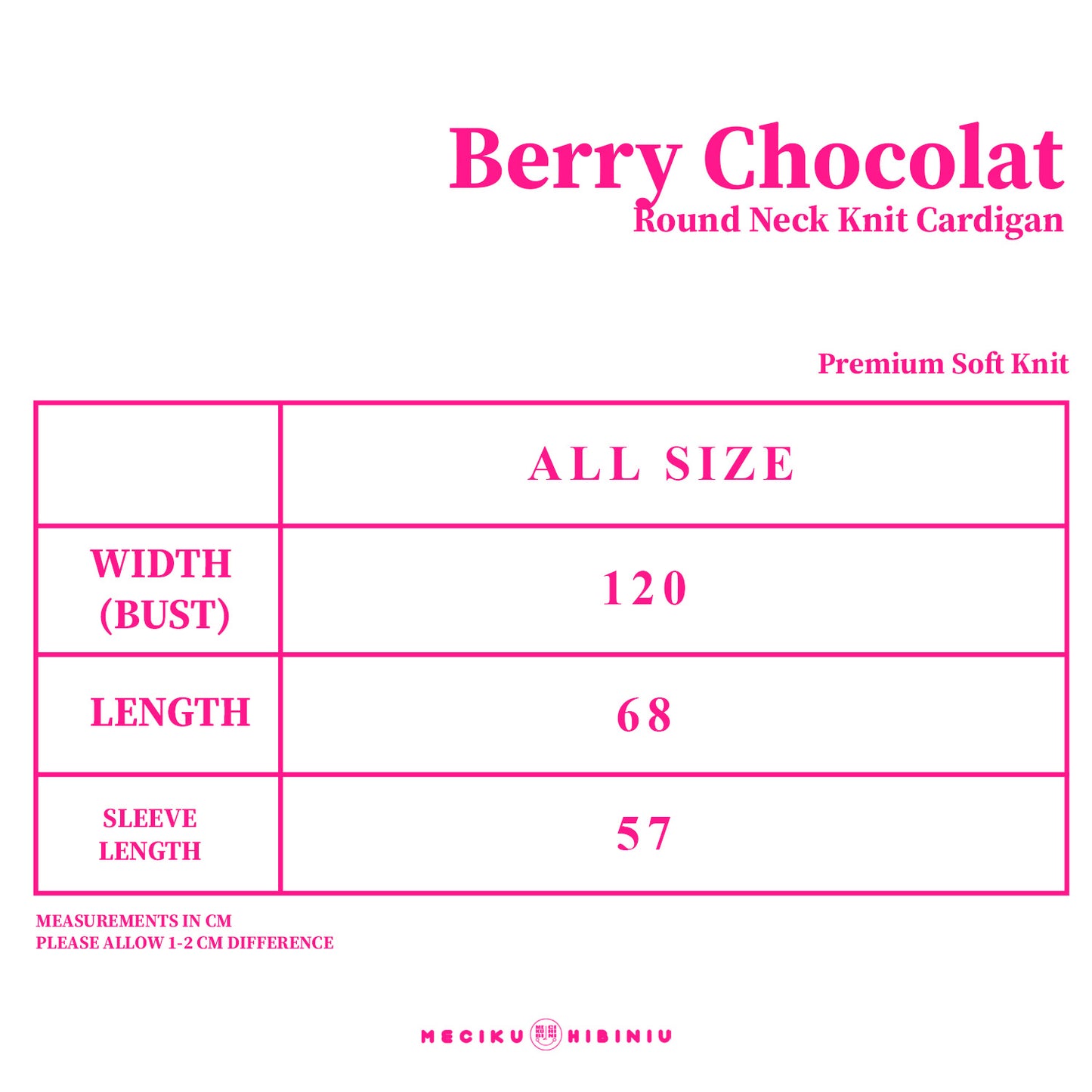 Berry Chocolat Round Neck Knit Cardigan Sweater