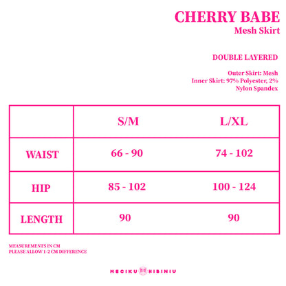 Cherry Babe Mesh Skirt