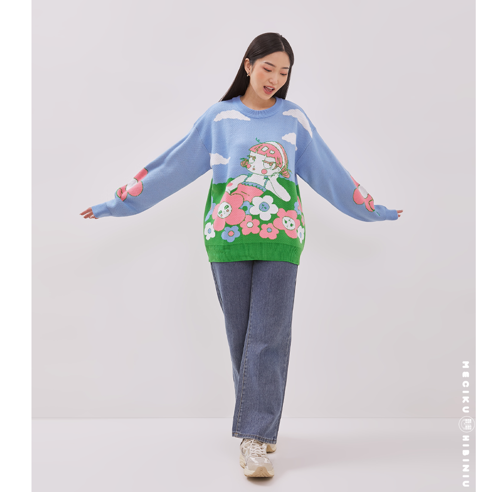 Flower Bum Knit Sweater