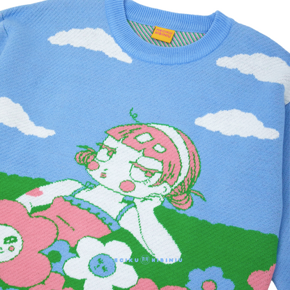 Flower Bum Knit Sweater