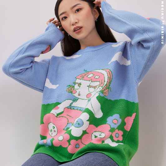 Flower Bum Knit Sweater