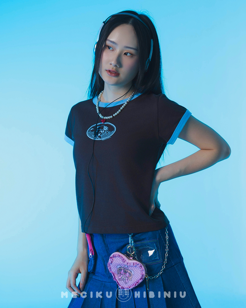 Ocean Fitted Ringer Baby Tee