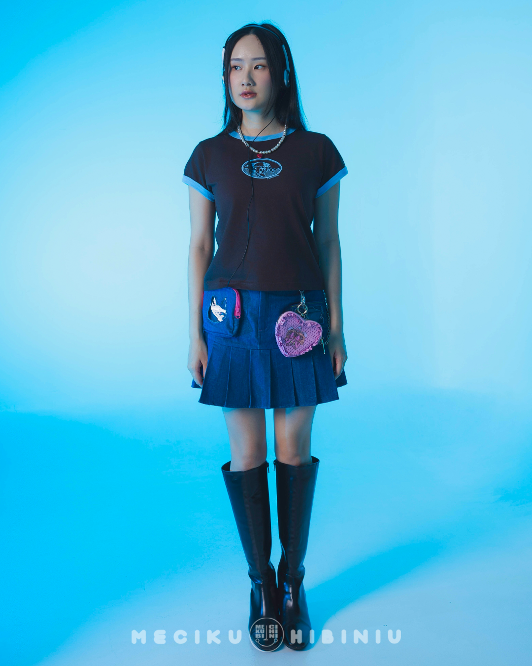 Ocean Fitted Ringer Baby Tee