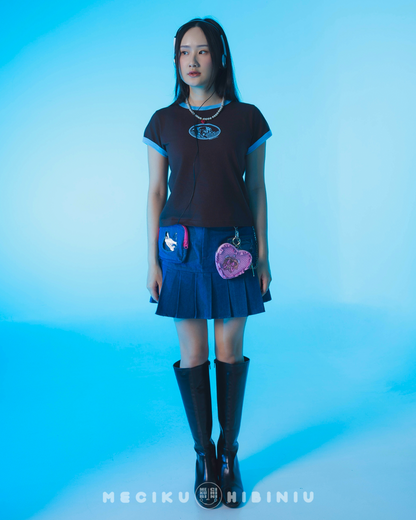 Ocean Fitted Ringer Baby Tee