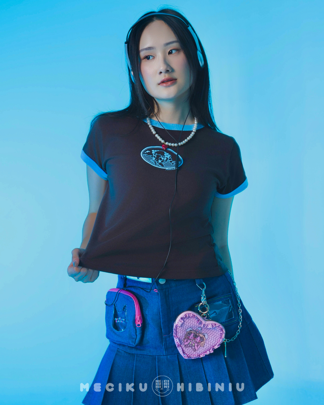 Ocean Fitted Ringer Baby Tee