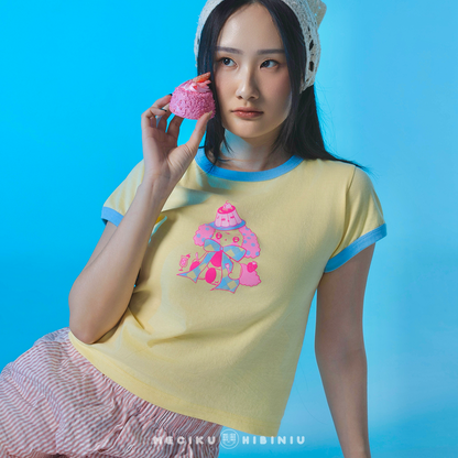 Pudding Fitted Ringer Baby Tee