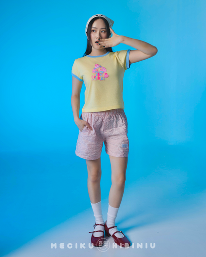 Pudding Fitted Ringer Baby Tee