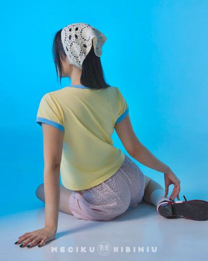 Pudding Fitted Ringer Baby Tee