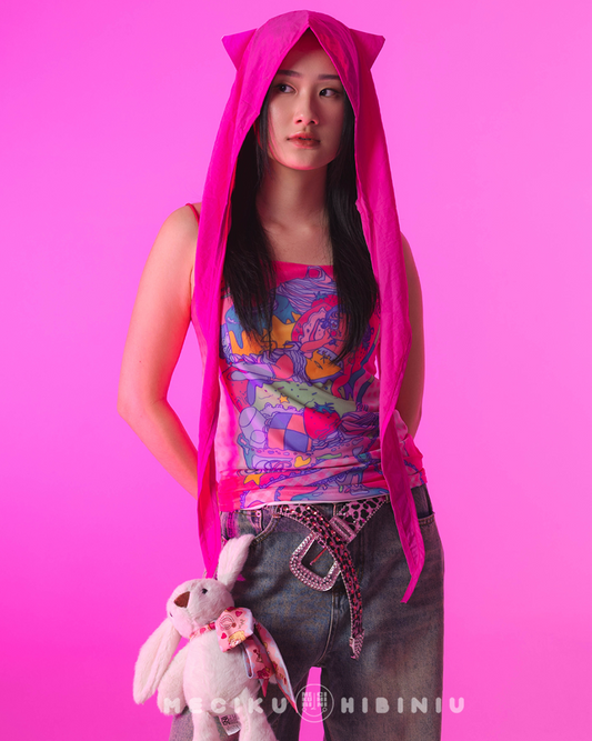 Dream Parfait Double-Layered Mesh Tanktop