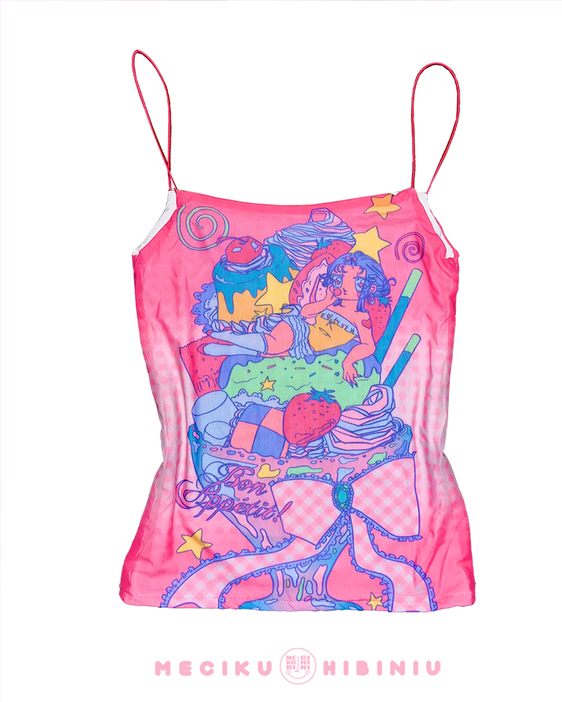 Dream Parfait Double-Layered Mesh Tanktop