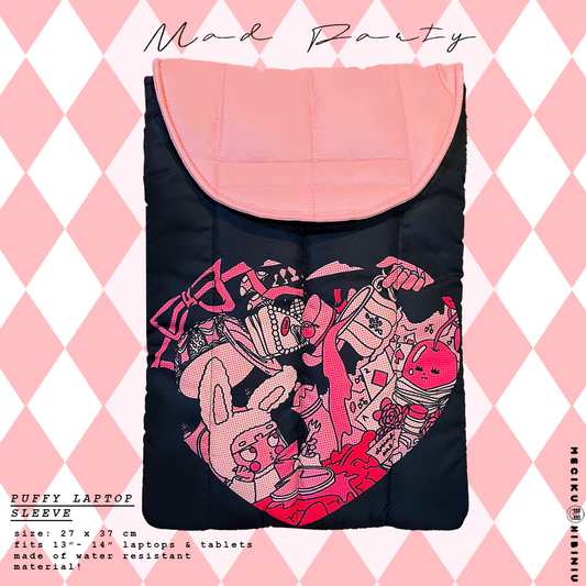 Mad Party Puffy Laptop Sleeve